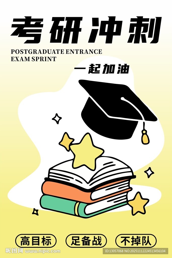 考研冲刺海报