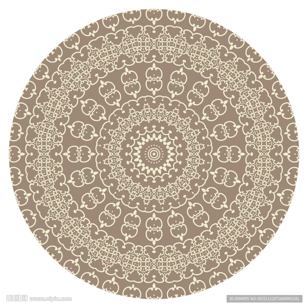 圆形欧式复古装饰花纹