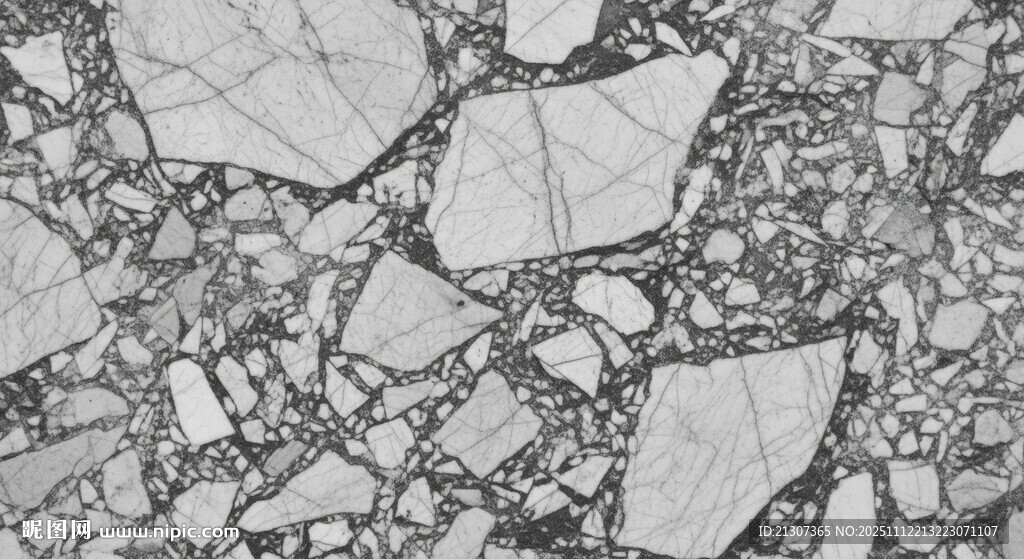 黑白碎石纹理图案