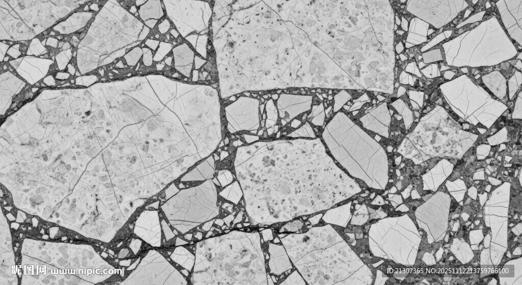 碎石纹理路面特写