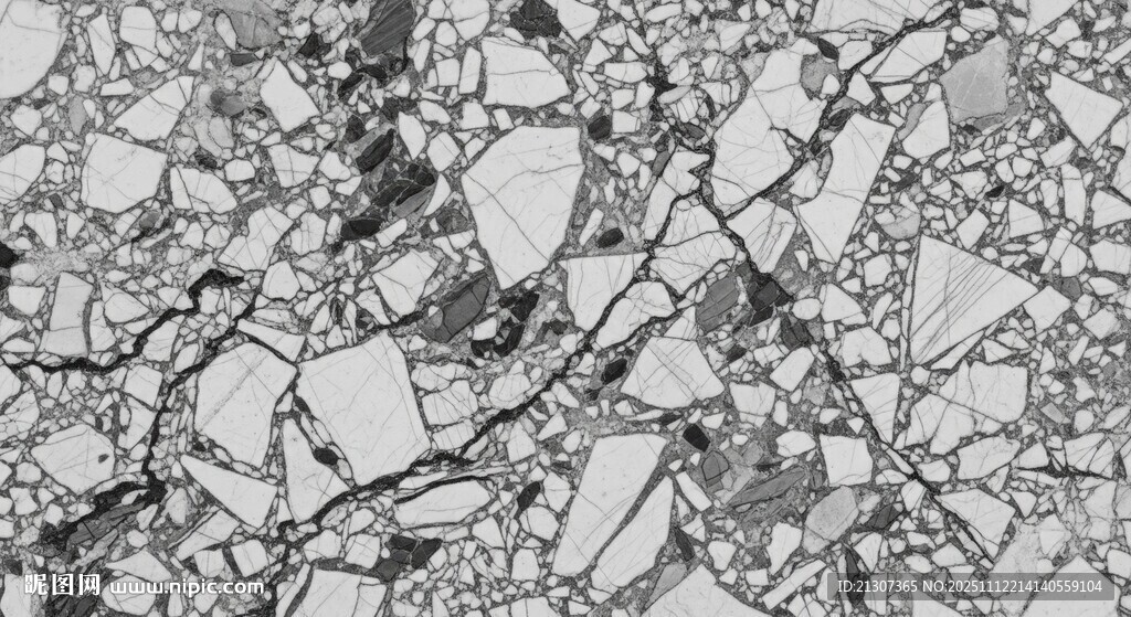 黑白碎石纹理图案