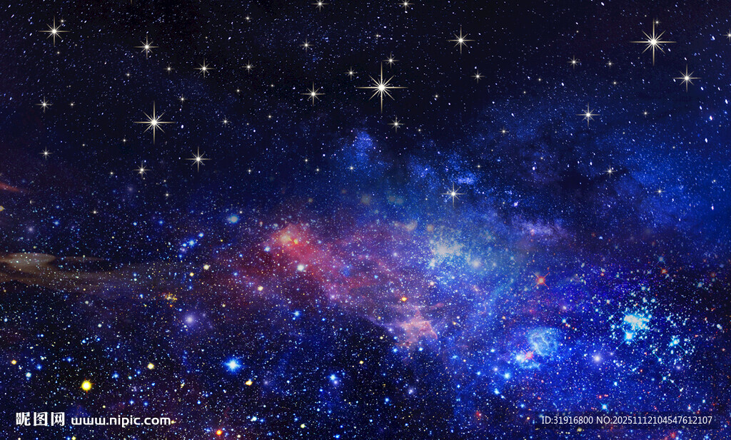 蓝色星空图
