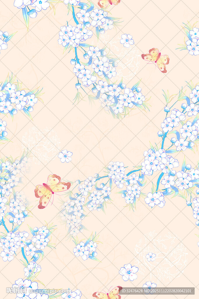 淡雅花卉图案背景