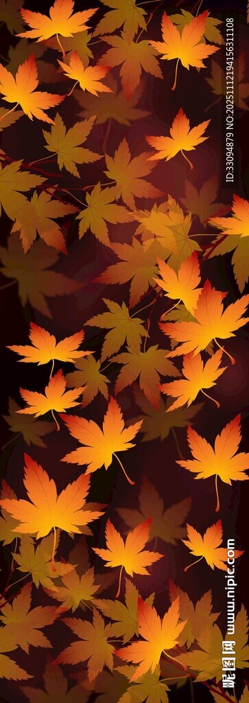 高清分层唯美枫叶背景