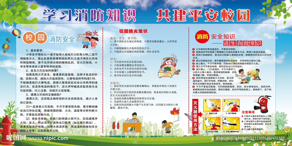 学校消防知识宣传栏