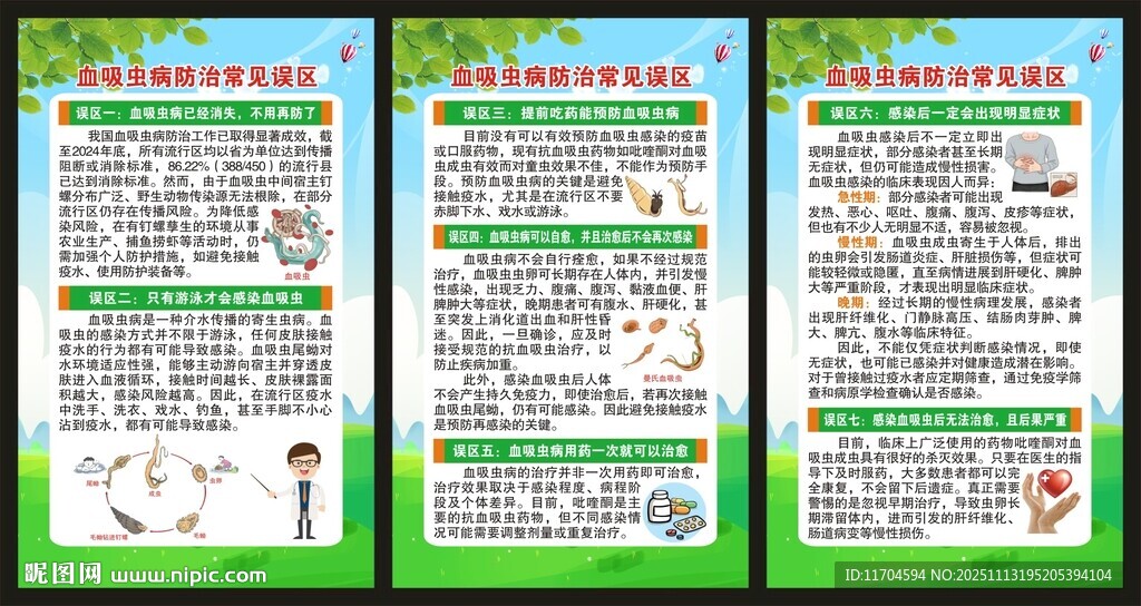 血吸虫病防治宣传周展板