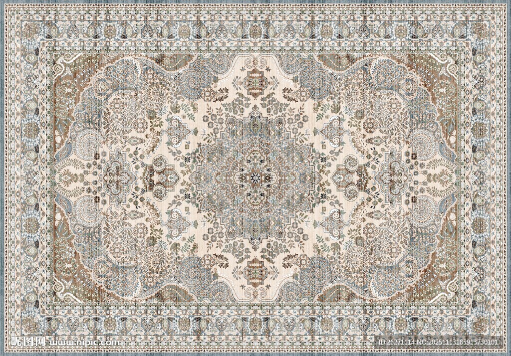 复古花纹地毯图案设计