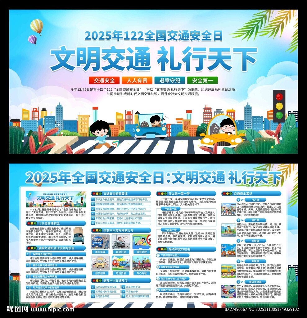 2025年全国交通安全日展板