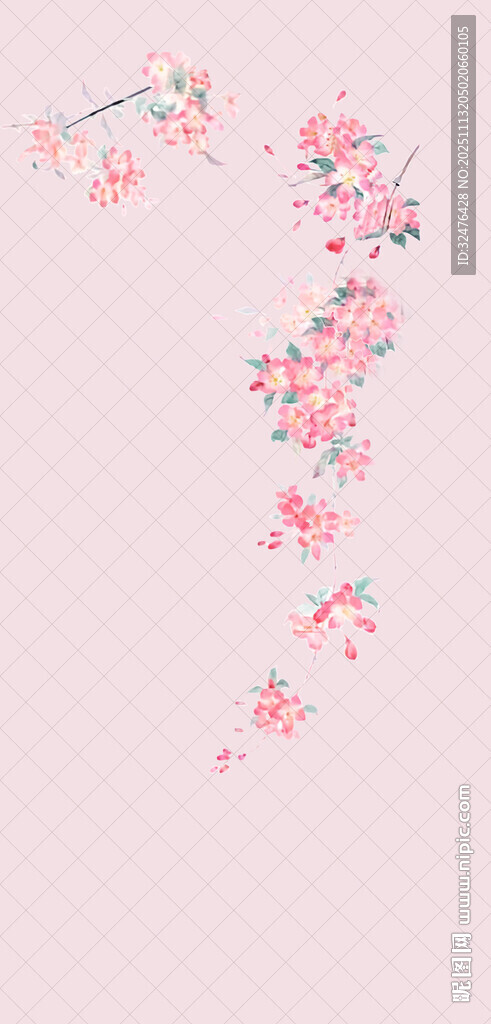 粉色樱花装饰背景图