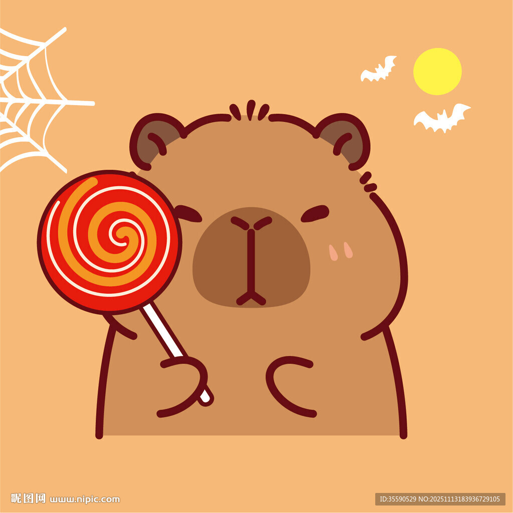 抱棒棒糖的可爱小熊