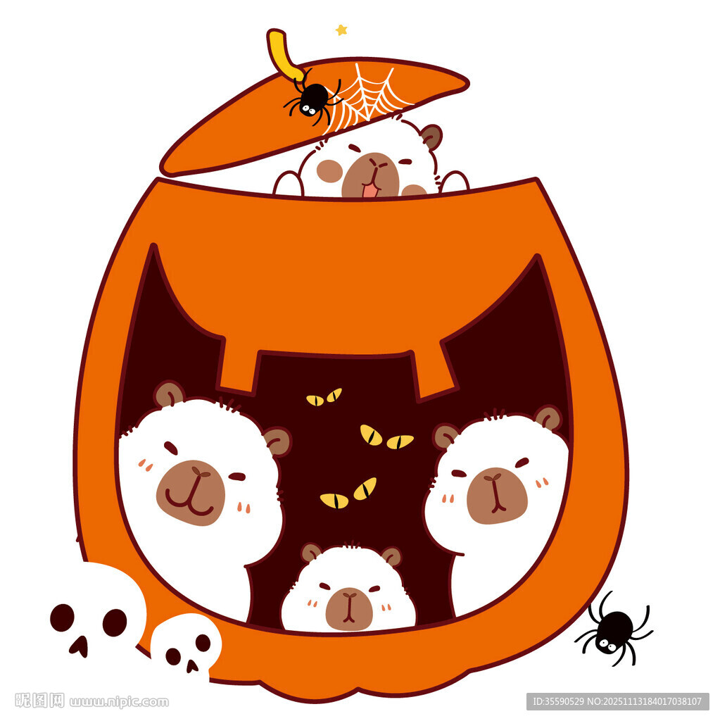 南瓜中的可爱动物们