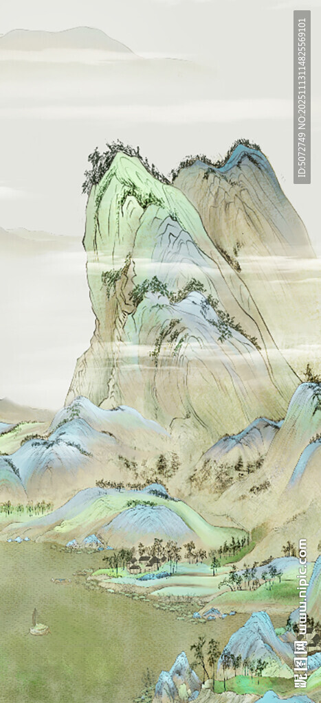 千里江山意境山水玄关宋式美学背