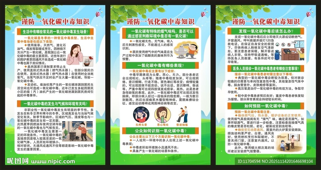 预防一氧化碳中毒展板