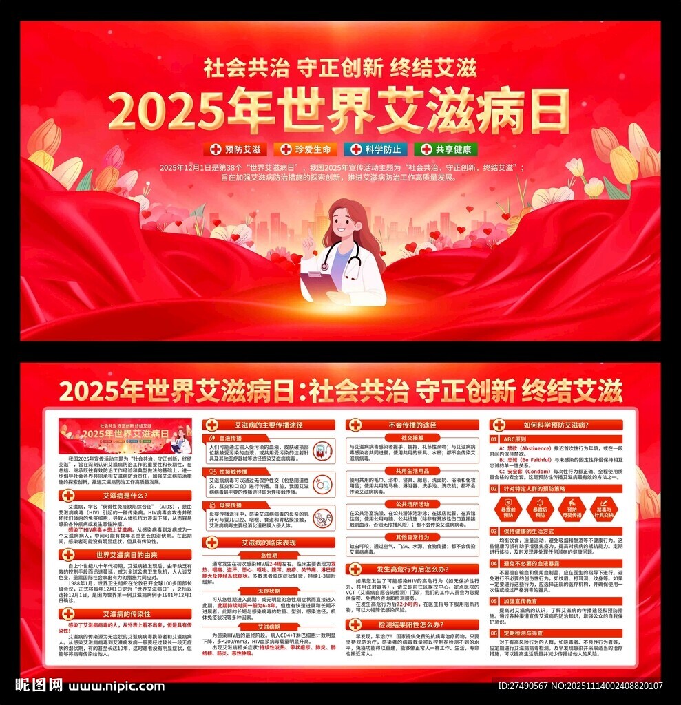 2025年世界艾滋病日展板