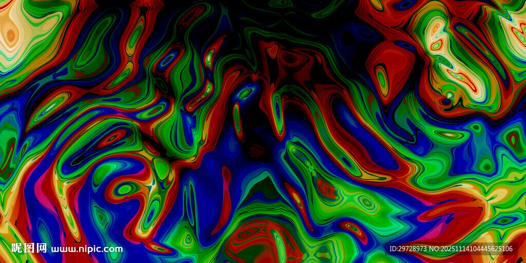 抽象多彩流体艺术图案