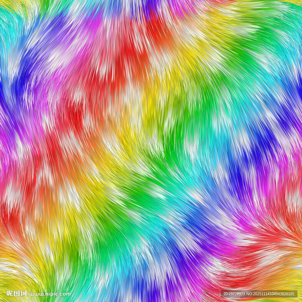 多彩毛绒纹理图案