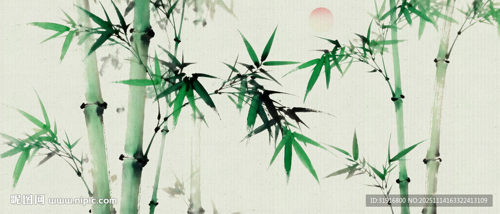 水墨竹子背景