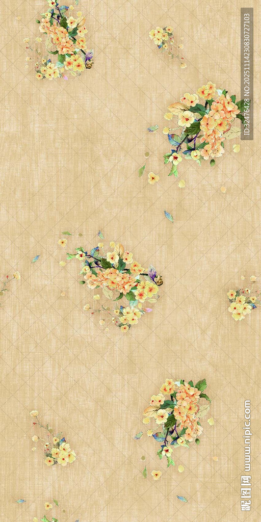 复古花卉图案背景