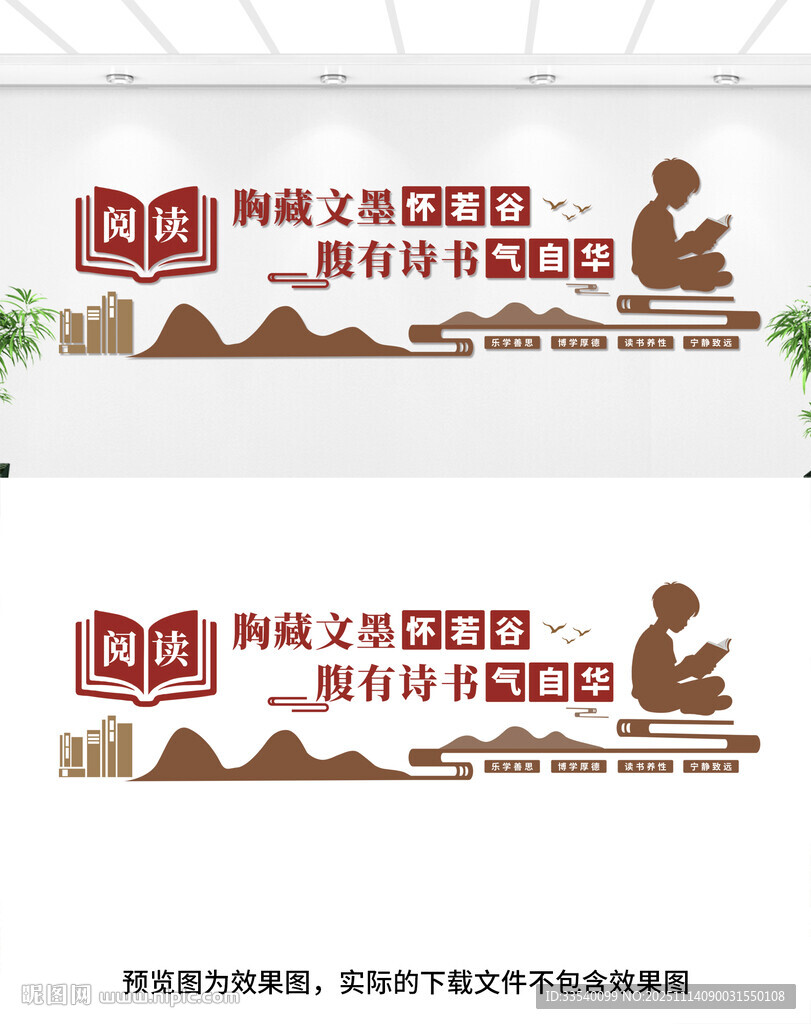 读书阅读文化墙