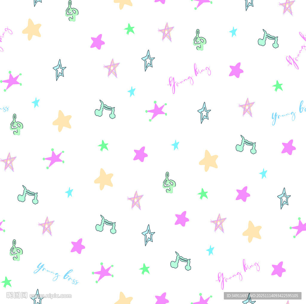 多彩星星图案背景