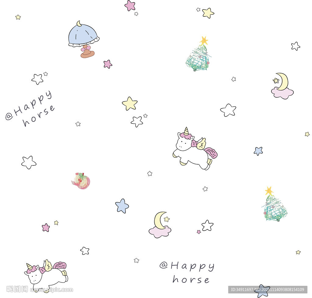 可爱卡通图案背景