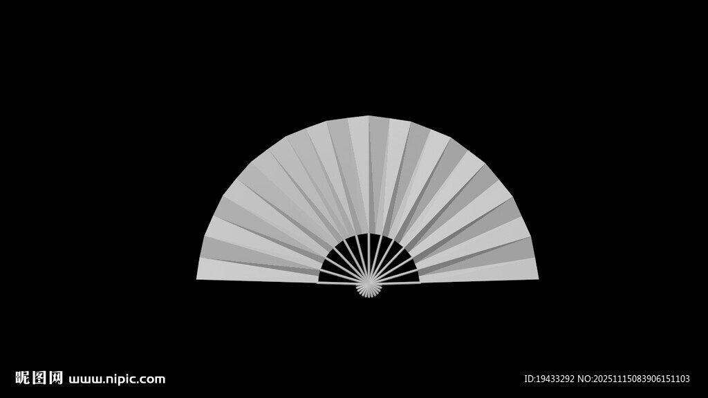 折扇收缩旋转动画立体C4D