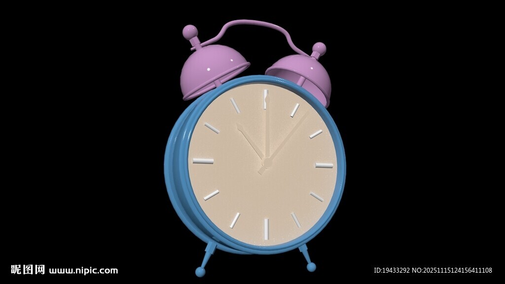 立体缤纷C4D时尚闹钟设计