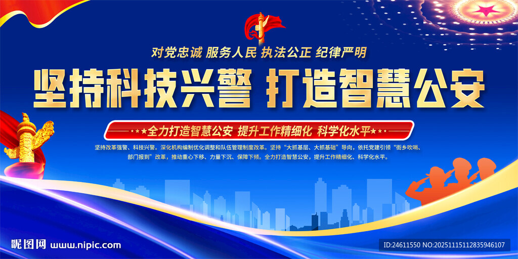 科技兴警标语展板