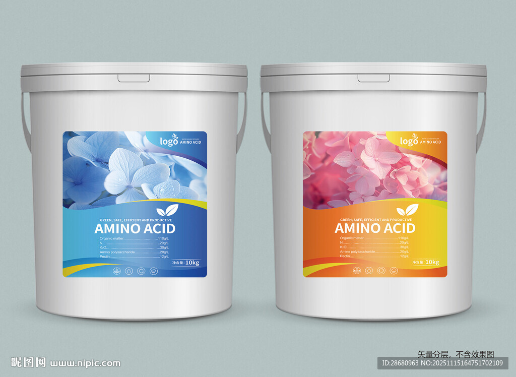 肥料包装桶贴两桶多彩包装的产品