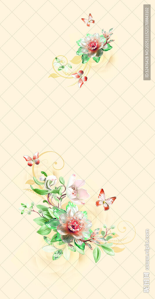 手绘花卉图案设计元素