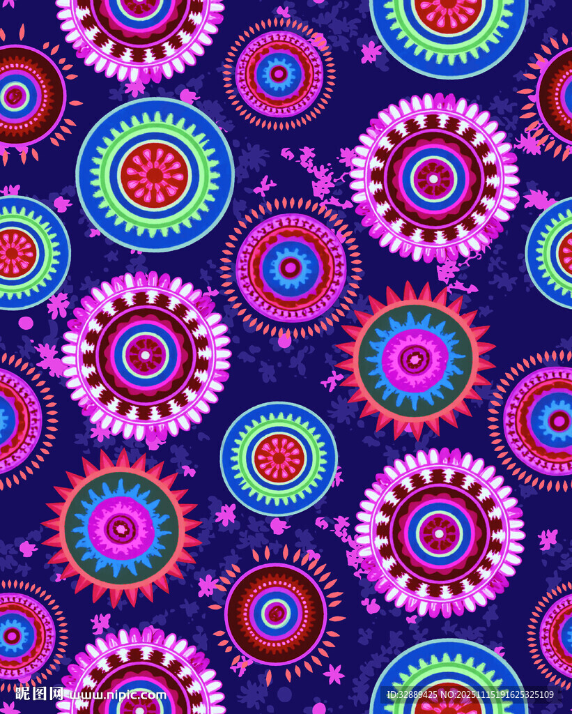 多彩花卉图案背景