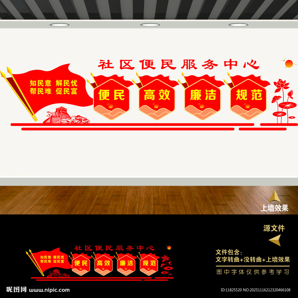 便民服务中心文化墙