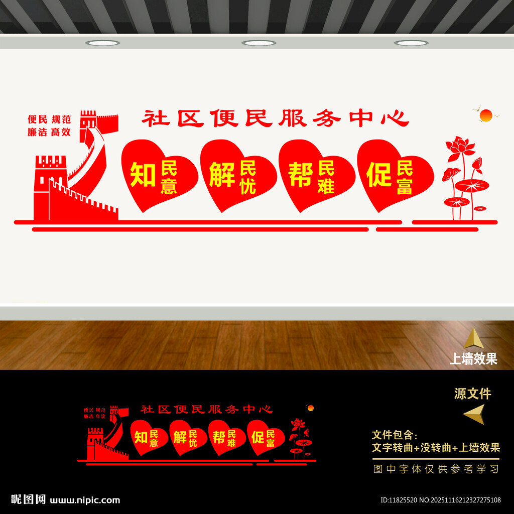 便民服务中心文化墙