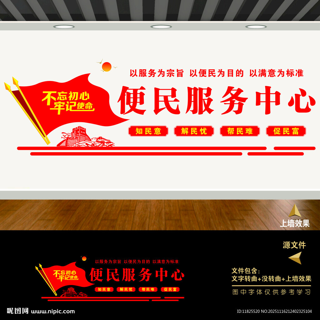 社区便民服务中心文化墙