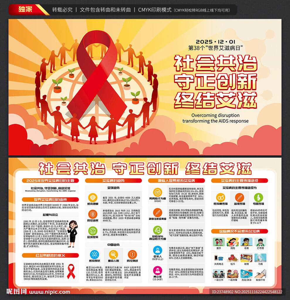 世界艾滋病日展板