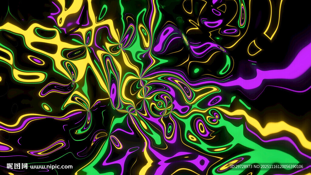 炫彩抽象线条艺术图案