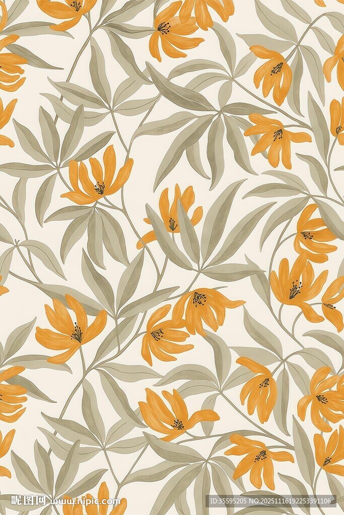 数码印刷热带叶子