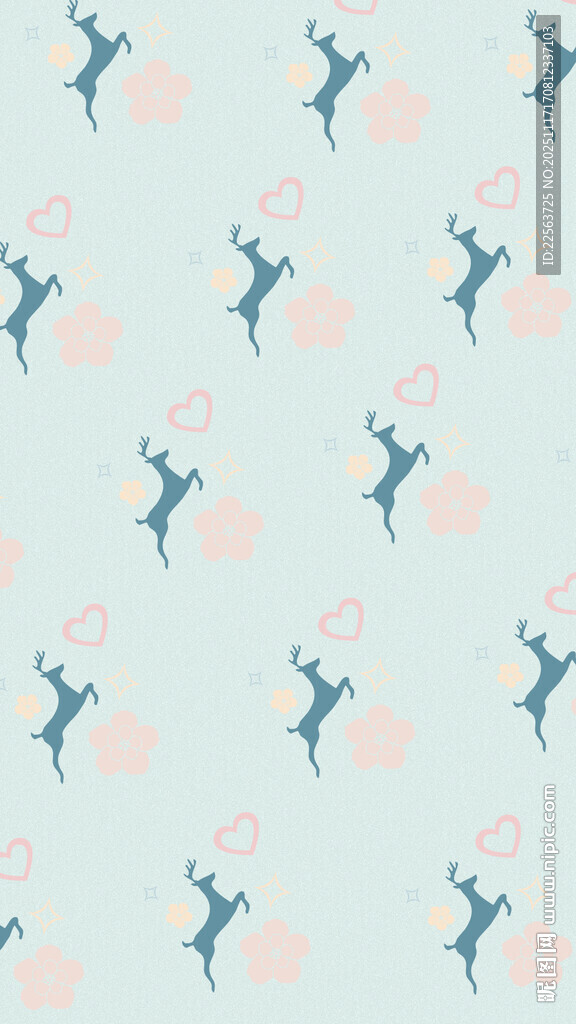 卡通小鹿图案背景图