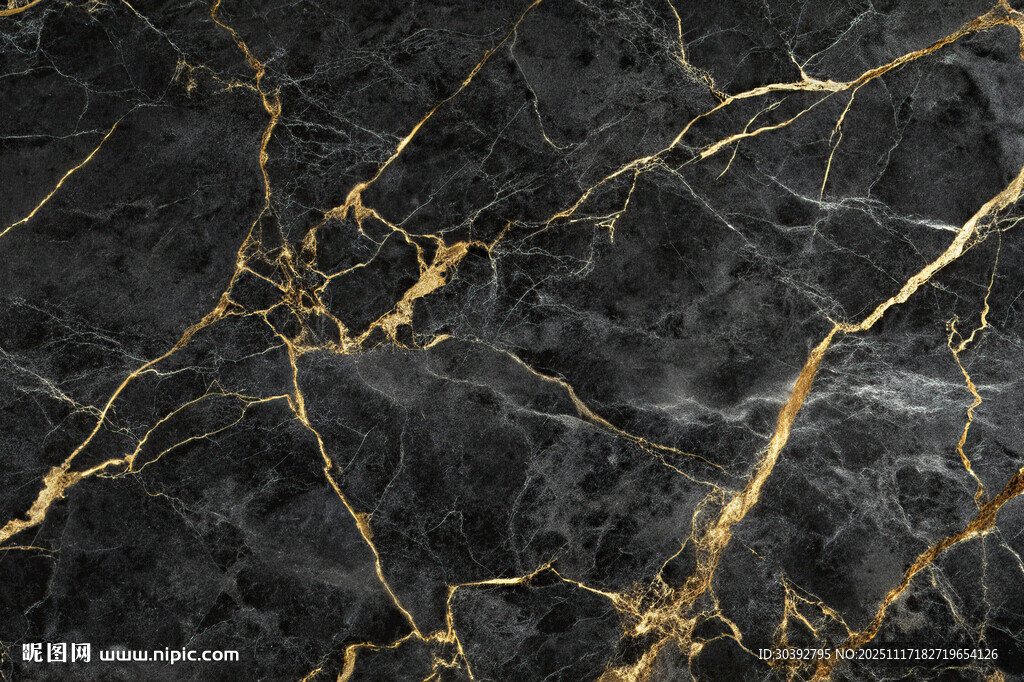 黑色金线大理石纹理