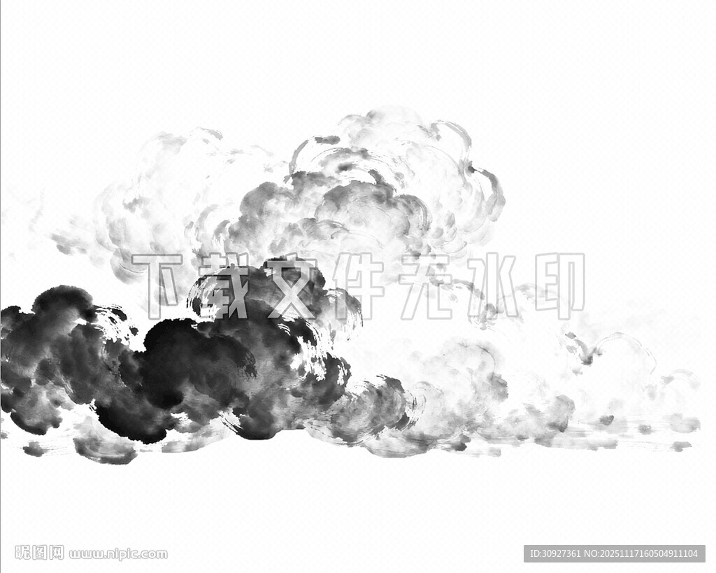 水墨风格烟云背景