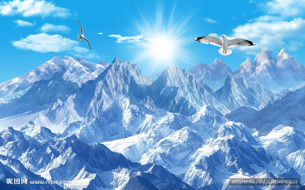 珠峰雪山背景图