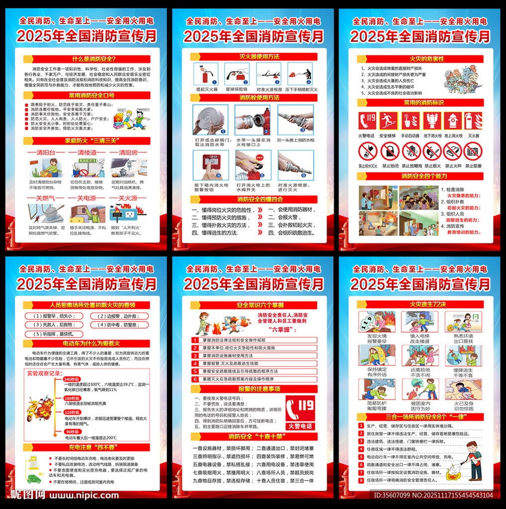 2025年消防安全月挂图
