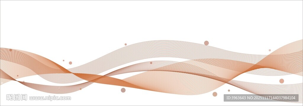 橙色波浪线条背景图案