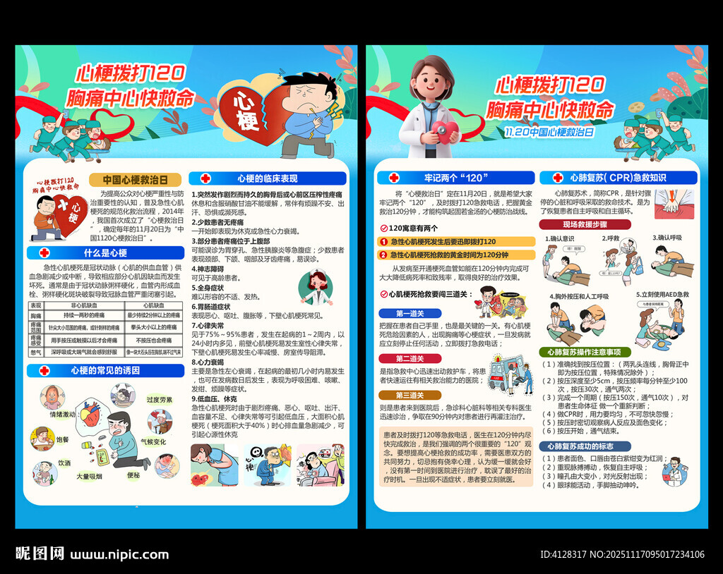 心梗救治日宣传单