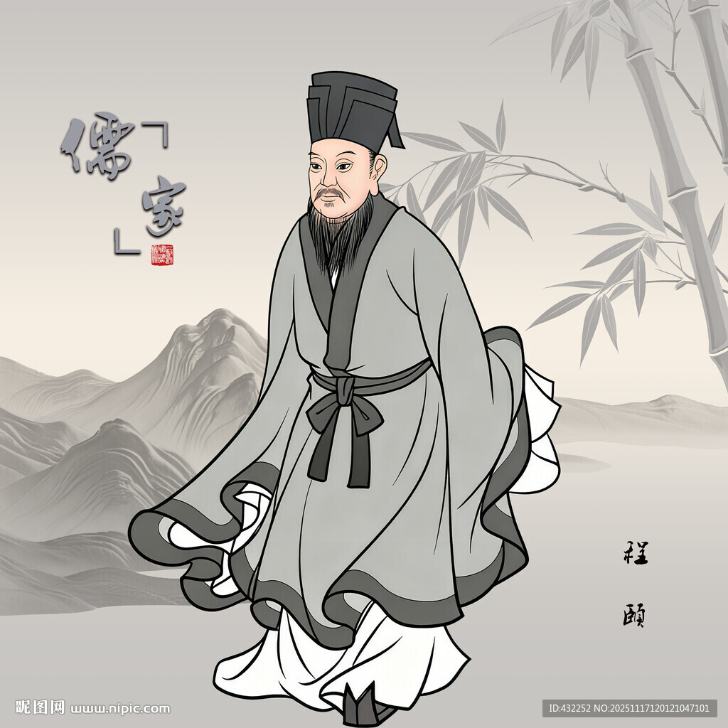 程颐古代儒士形象