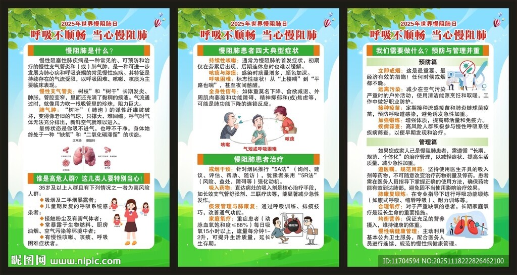 世界慢阻肺日展板