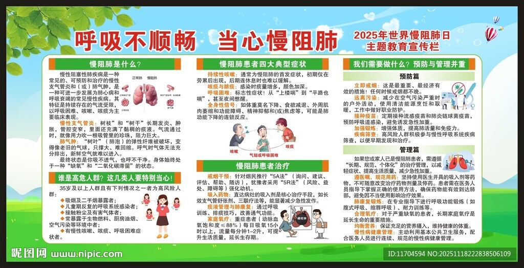 世界慢阻肺日宣传栏