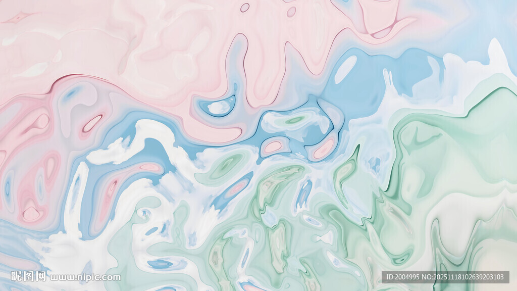 梦幻渐变流体艺术图案