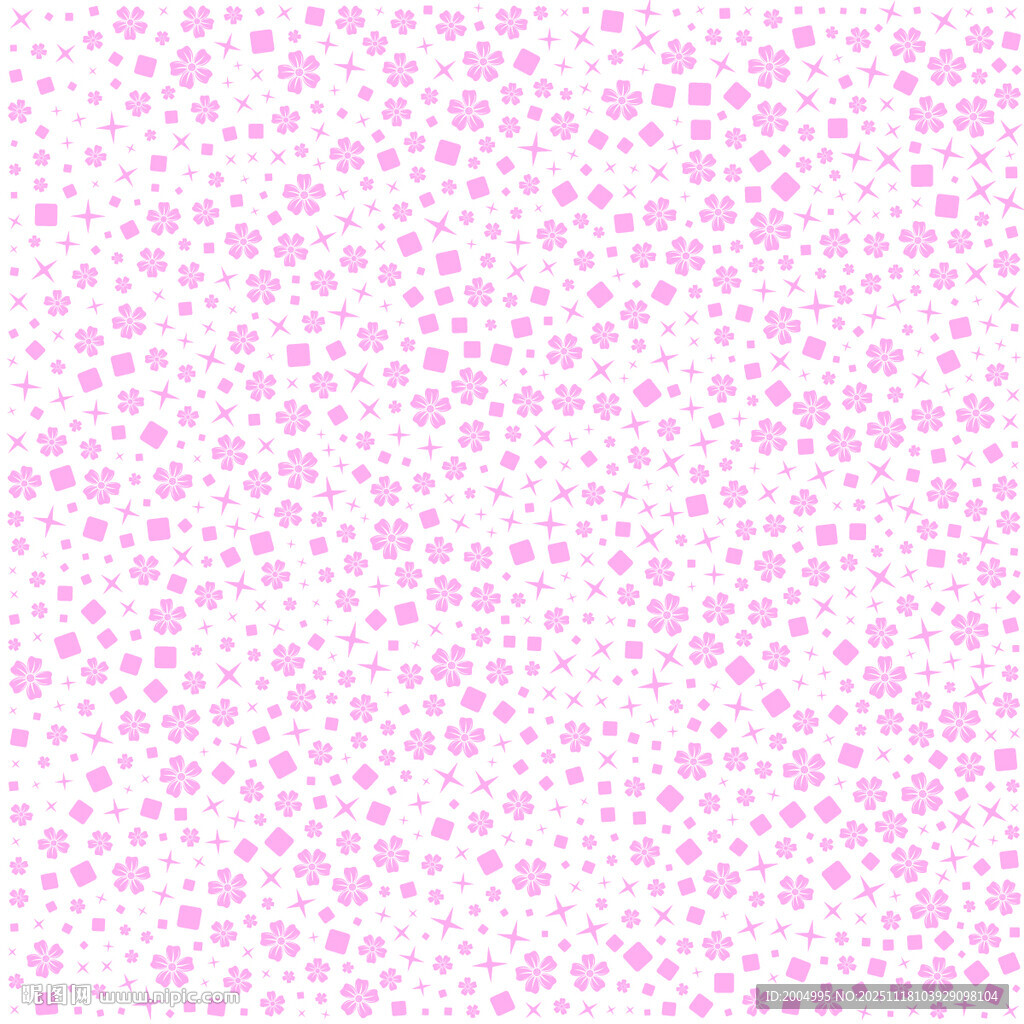 粉色几何小碎花