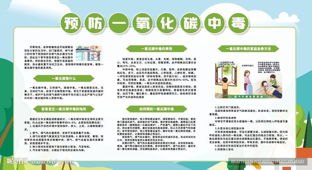 预防一氧化碳中毒展板